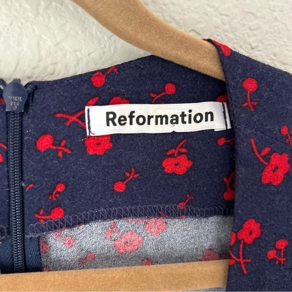 Reformation Drea Sweetheart Neckline Crepe Minidress in Anaheim - Picture 3 of 5